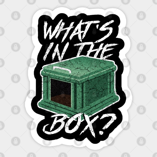 What's in the box? Sticker by NinthStreetShirts